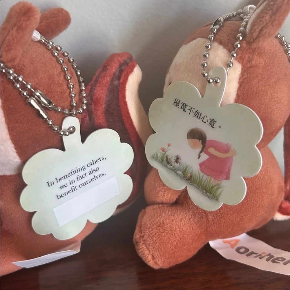 3 for $12 Bundle sale: Lot of 2 Squirrel Plush Keychains Kawaii